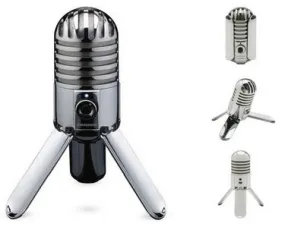 Original Samson Meteor Mic Studio Recording Condenser Microphone Fold-back Leg with USB Cable Carrying Bag for computer