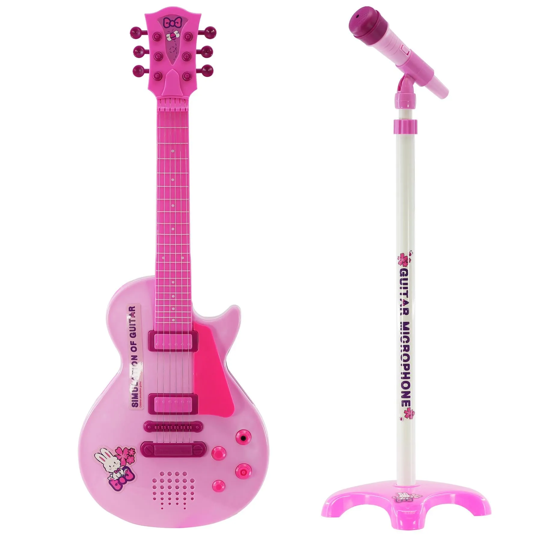 Pink Guitar Playset with Microphone & Stand