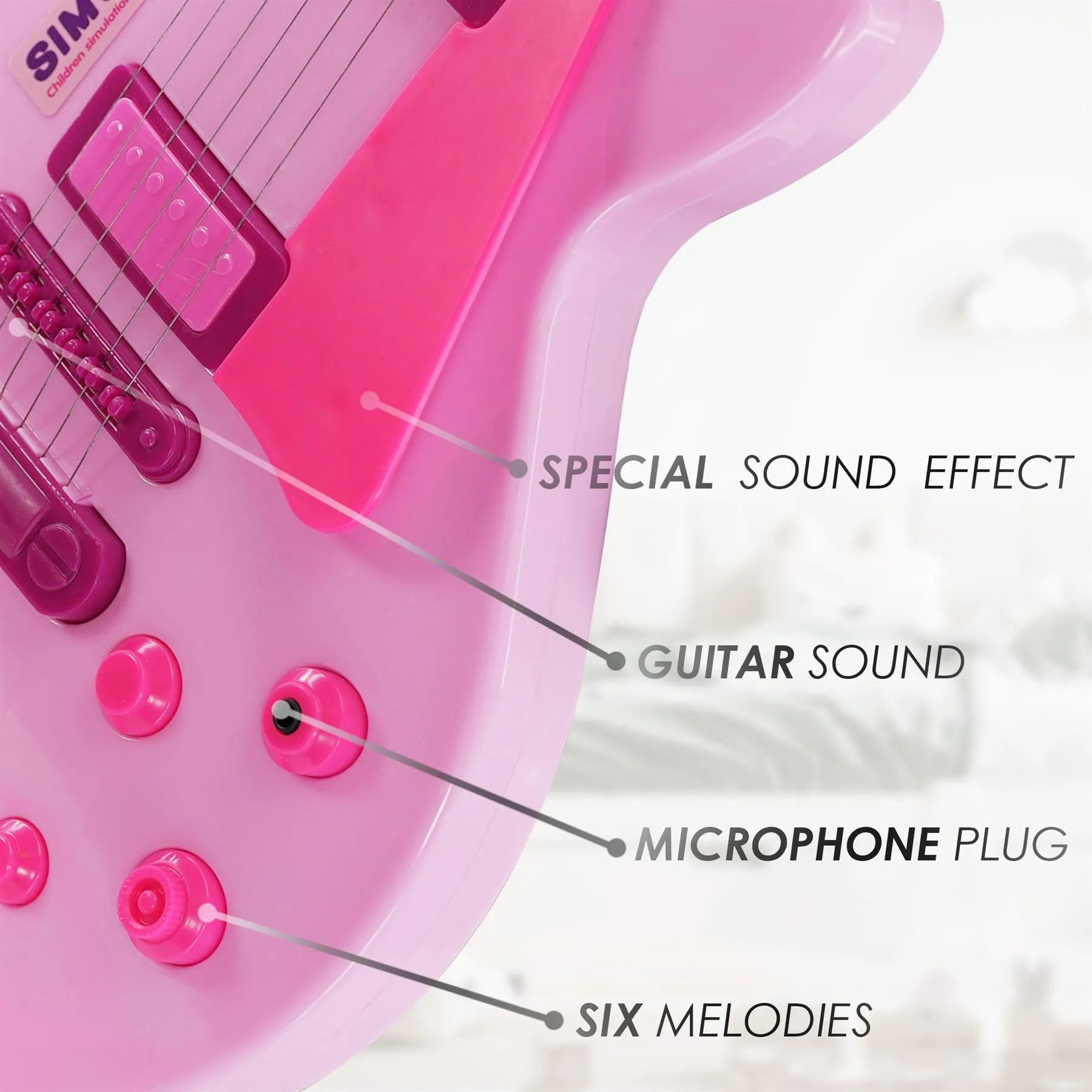 Pink Guitar Playset with Microphone & Stand