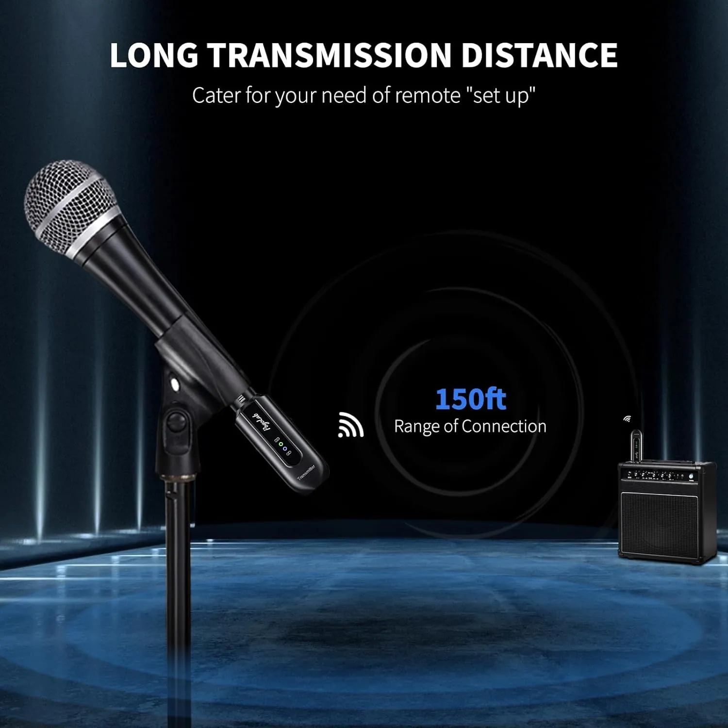 POGOLAB BKW-X1 Wireless Microphone Transmitter Receiver 2.4Ghz Rechargeable