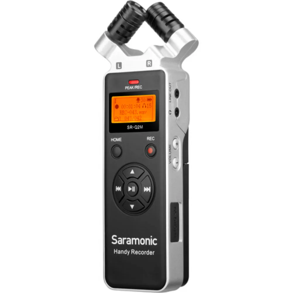 Saramonic SR-Q2M Metal Handheld Audio Recorder with X/Y Stereo Microphone, Lavalier Mic, and Remote