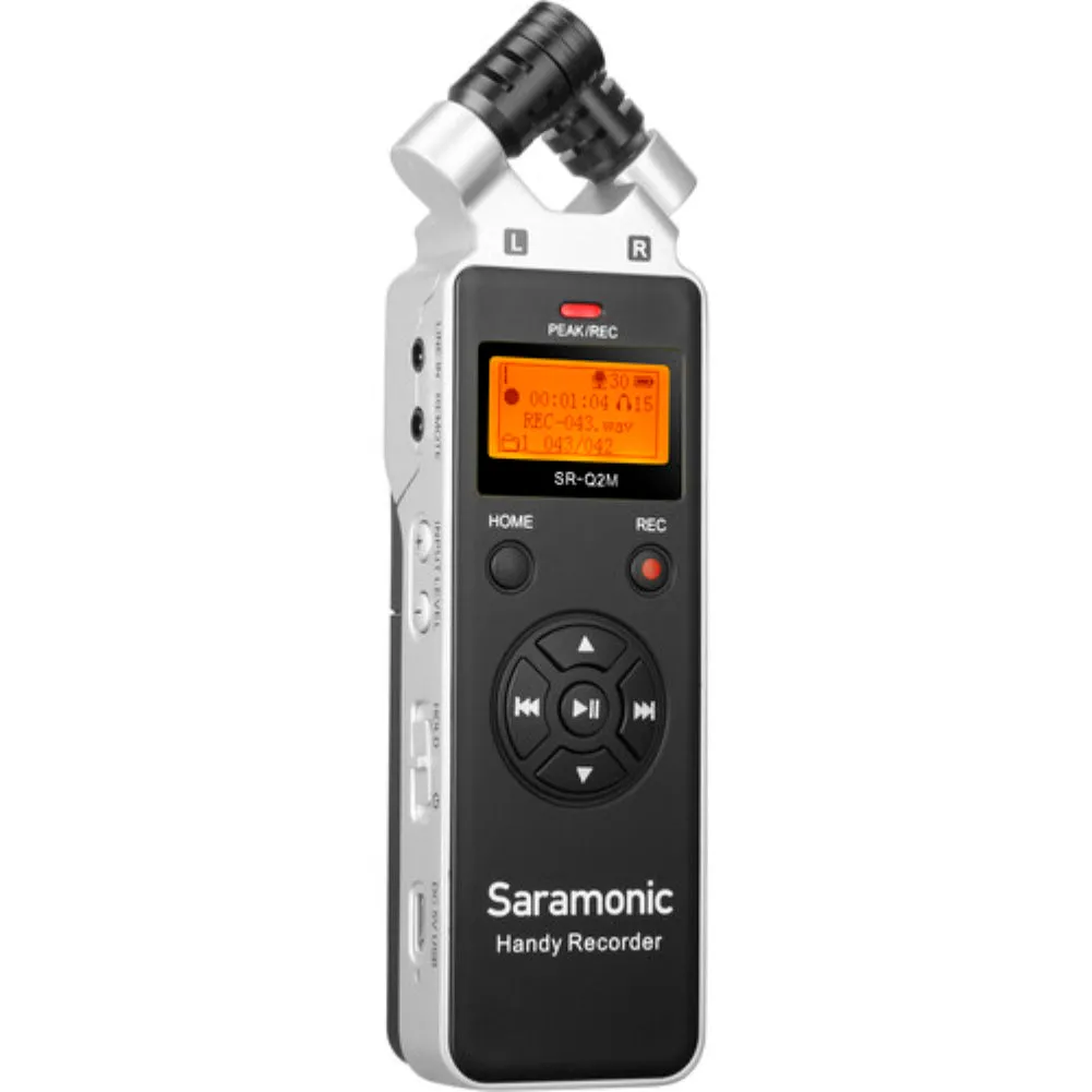 Saramonic SR-Q2M Metal Handheld Audio Recorder with X/Y Stereo Microphone, Lavalier Mic, and Remote