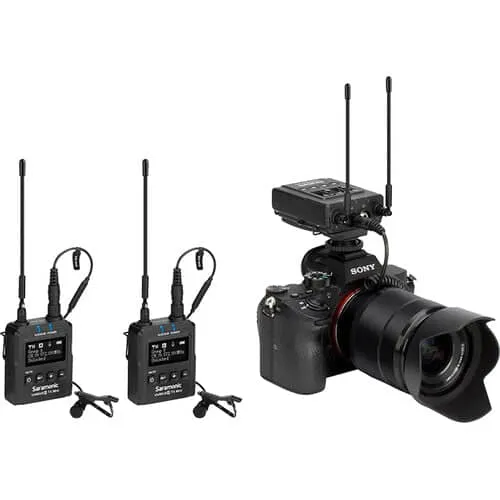 Saramonic UwMic9S Mini KIT2 Compact 2-Person Camera-Mount Wireless Omni Lavalier Microphone System (514 to 596 MHz)