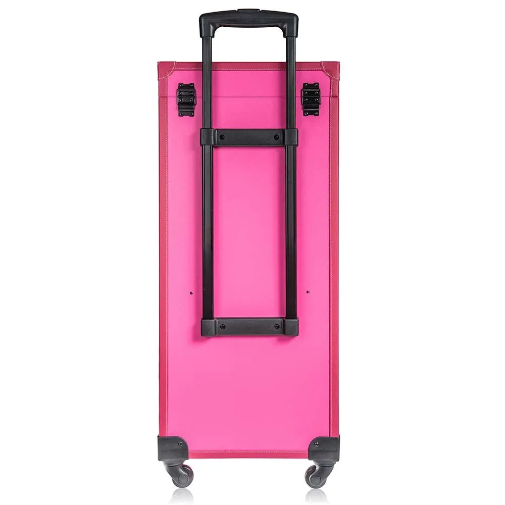 SHANY: Rebel Pro Makeup Artists Rolling Train Case with Lights - Trolley Case, 34.25"x16"x 11"