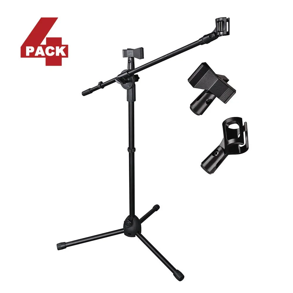 TheLAShop Mic Stand Boom Arm Dual Mic Mounts Height 2'8" to 5'11"