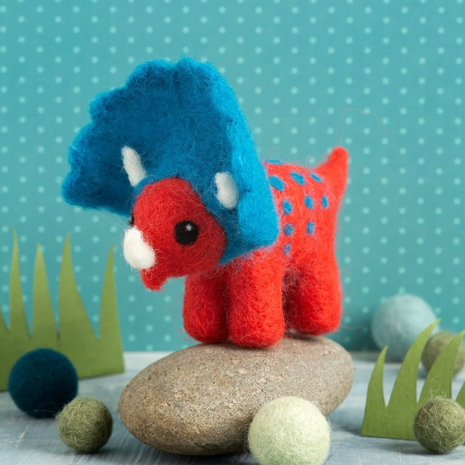 Triceratops Needle Felting Kit