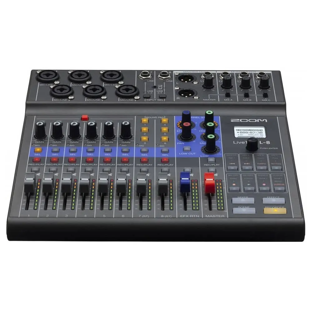 Zoom LiveTrak L-8 Portable 8-Channel Digital Mixer and Multitrack Recorder